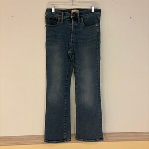 Madewell Women's Cali Demi Boot High Waist‎ Stretch Jeans Mid Wash Size 28